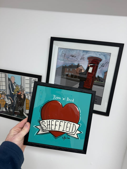 Sheffield Heart Tattoo - Framed Signed Art Print - Luke Horton