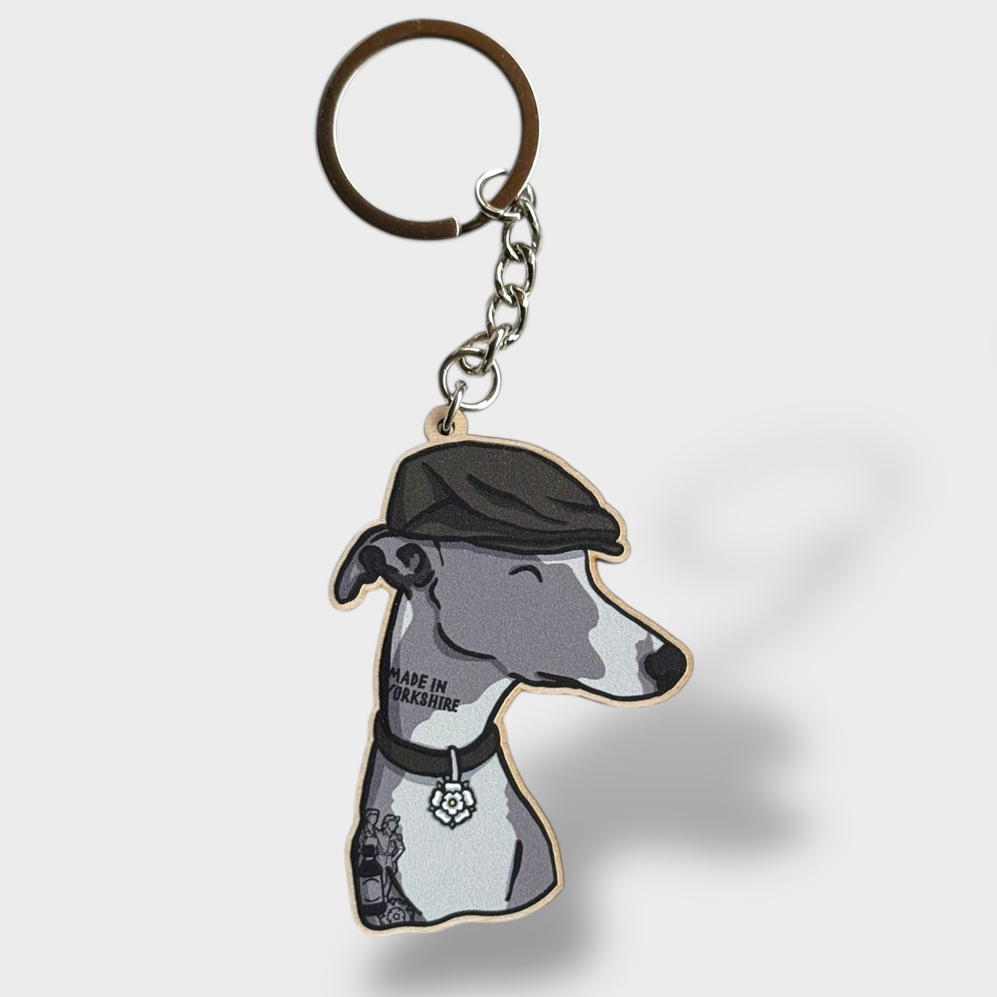 Jack The Whippet Keyring - Yorkshire Art Keyring
