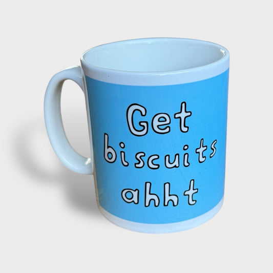 Get Biscuits Ahht - Yorkshire Slang Mug - Luke Horton