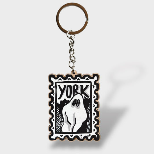 York Ghost Stamp - Keyring