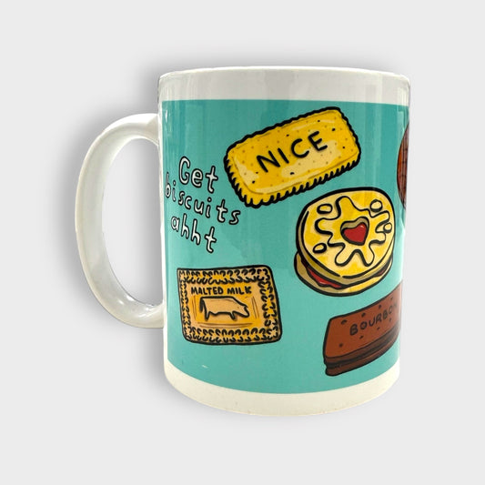 Get Biscuits Ahht v.2 - Yorkshire Slang Mug - Luke Horton