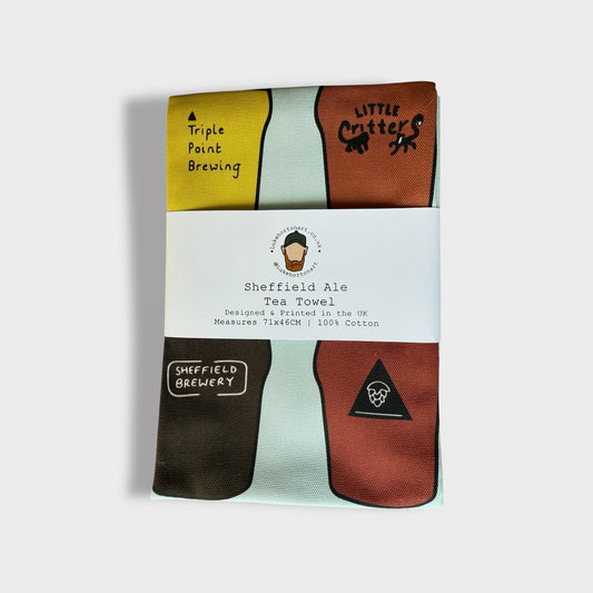 Sheffield Ale Tea Towel - Yorkshire Art - Luke Horton