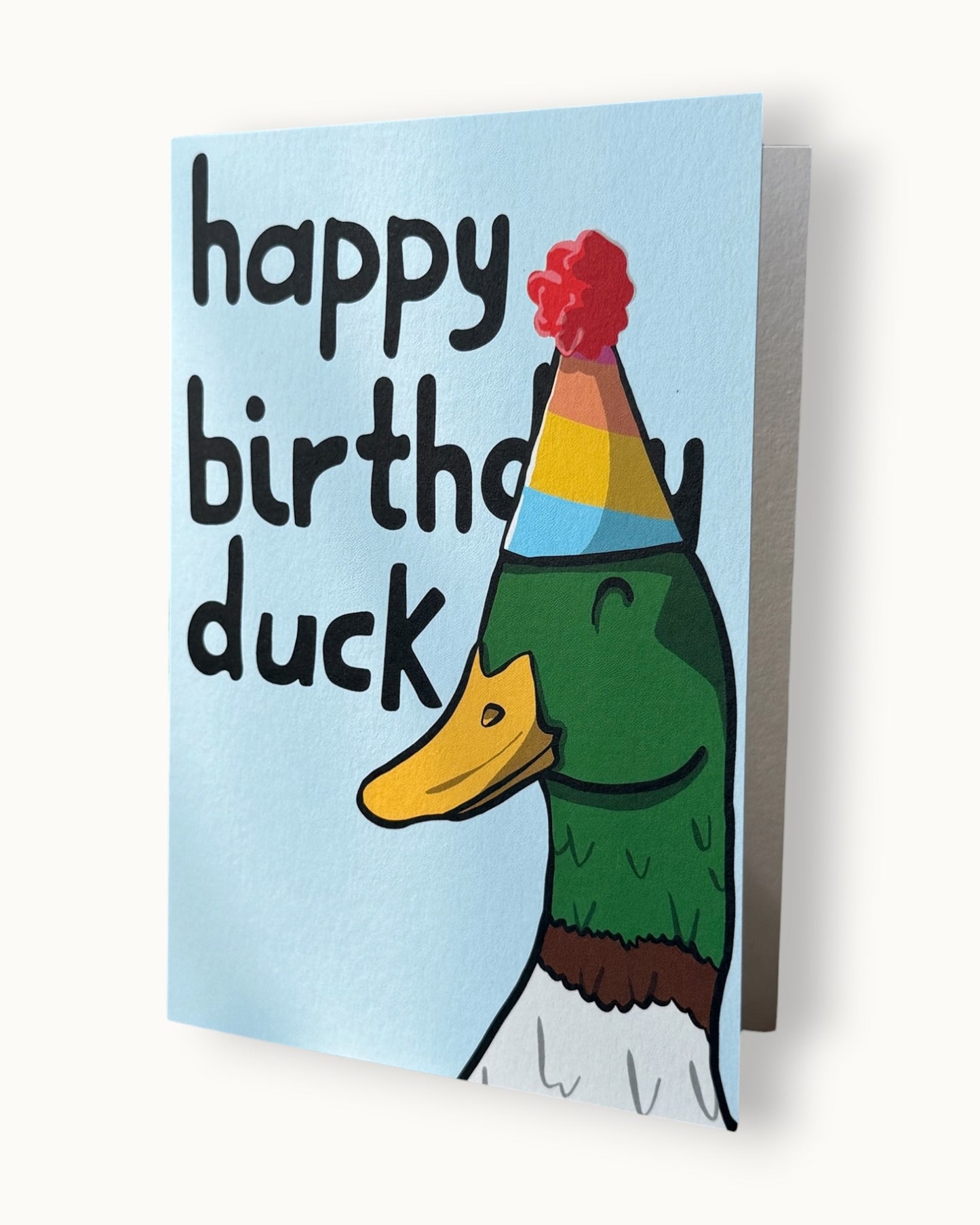 Happy Birthday Duck- Greetings Card - LukeHorton Art