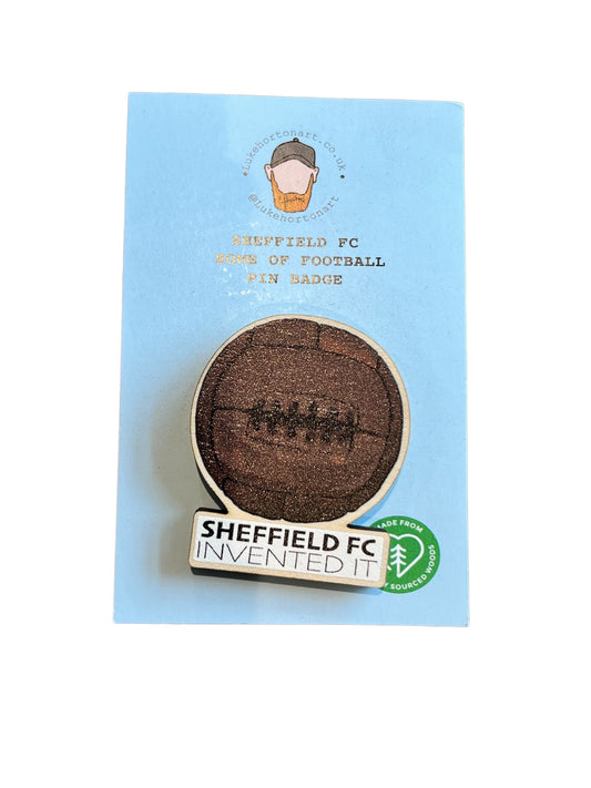 Sheffield FC - Official Collaboration - ECO Pin Badge - LukeHorton Art
