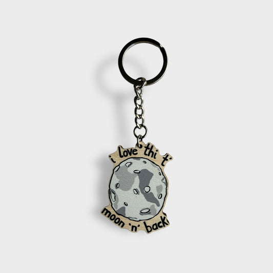 Love Thi T’ Moon ‘N’ Back Keyring - Yorkshire Art Keyring