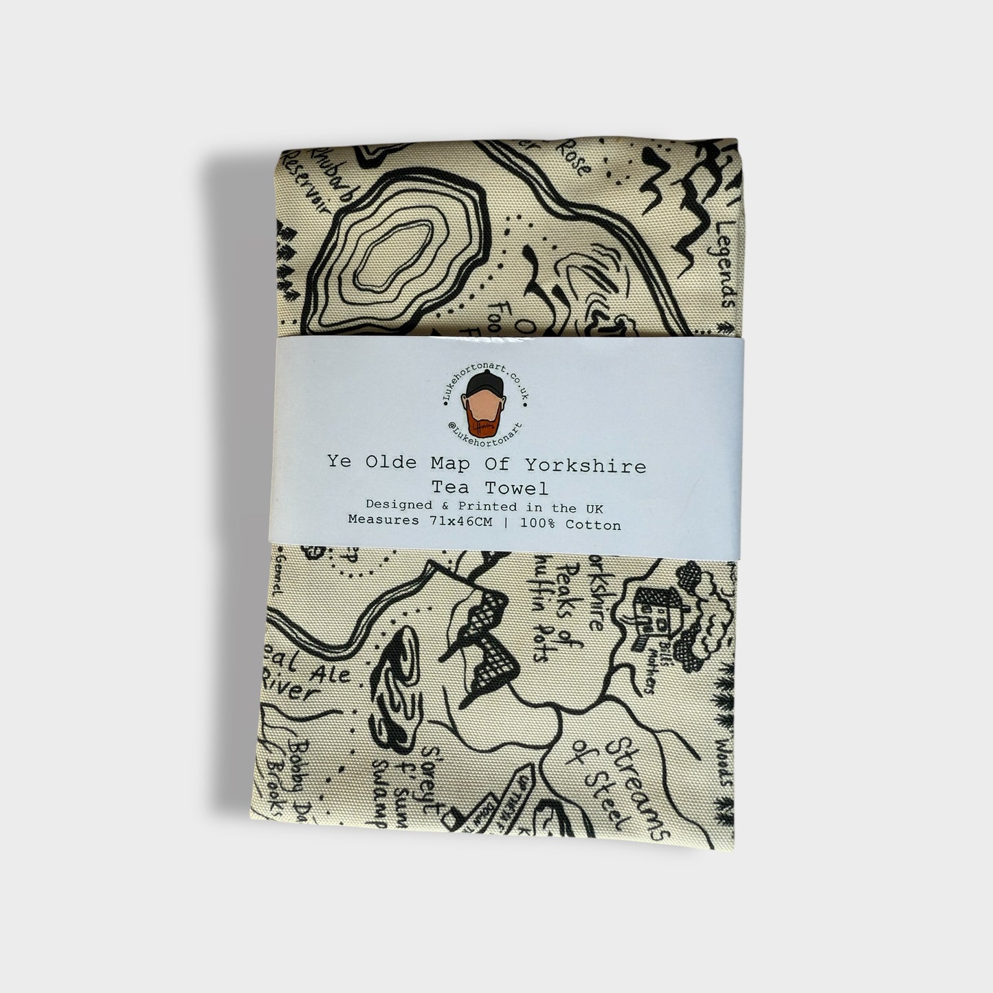 Ye Olde Map of Yorkshire - Tea Towel - Luke Horton
