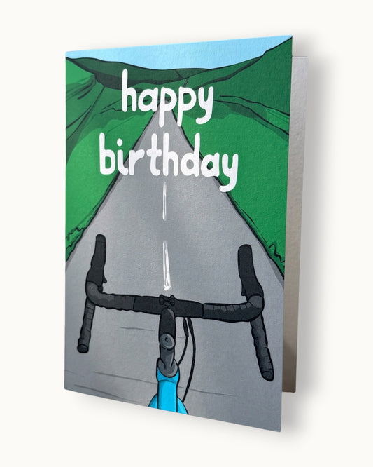 Happy Birthday Cyclist - Greetings Card - LukeHorton Art