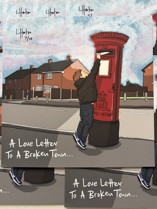 The Reytons - A Love Letter To A Broken Town (Signed Official Limited Edition Vinyl Artwork (10)) - Art Print - LukeHorton Art