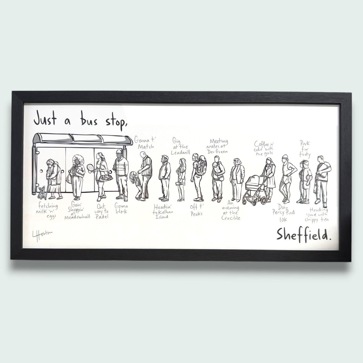 Just A Bus Stop, Sheffield - Framed Art Print - Luke Horton