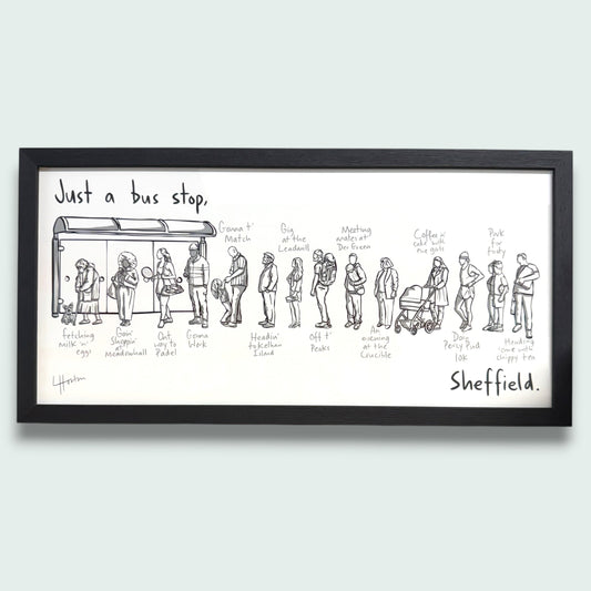 Just A Bus Stop, Sheffield - Framed Art Print - Luke Horton
