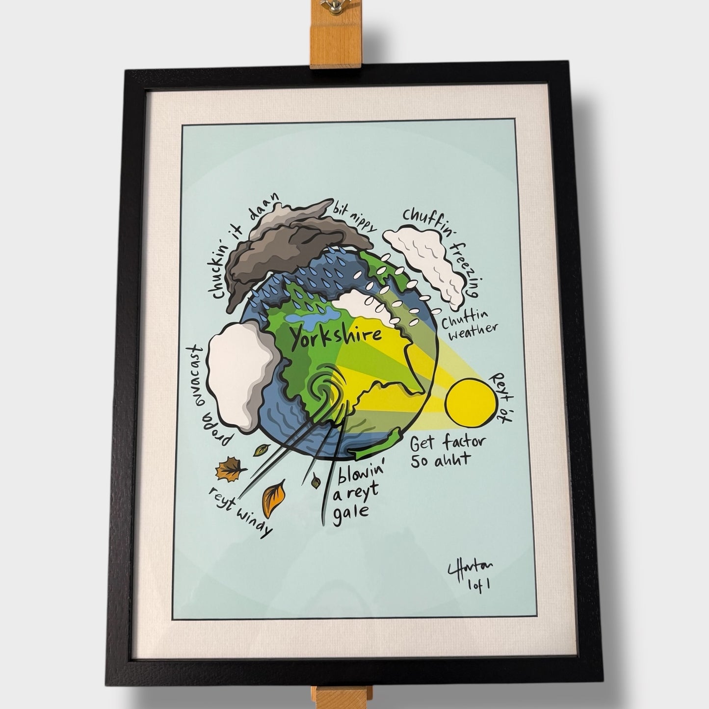 1 of 1 Signed & Framed - Yorkshire Weather - LukeHorton Art
