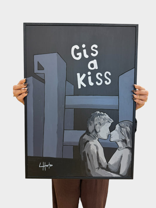 Gis A Kiss - Original Painting - LukeHorton Art