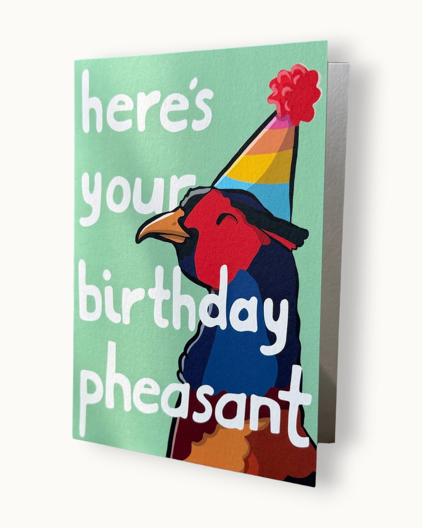 Birthday Pheasant 2  - Greetings Card - LukeHorton Art