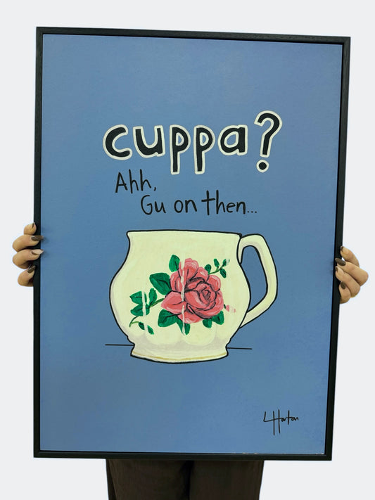 Cuppa? Ahh Gu On Then - Original Painting - LukeHorton Art