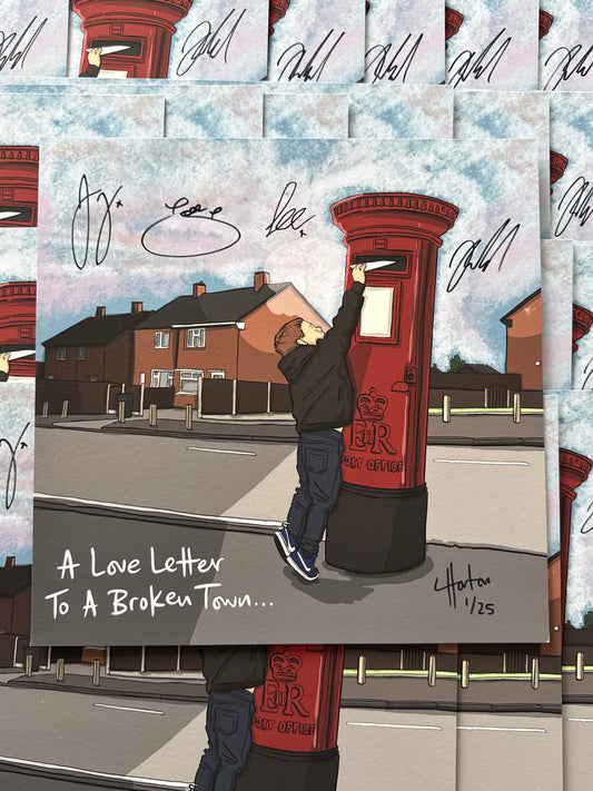 The Reytons - A Love Letter To A Broken Town (Signed Official Limited Edition Vinyl Artwork (25)) - Art Print - LukeHorton Art