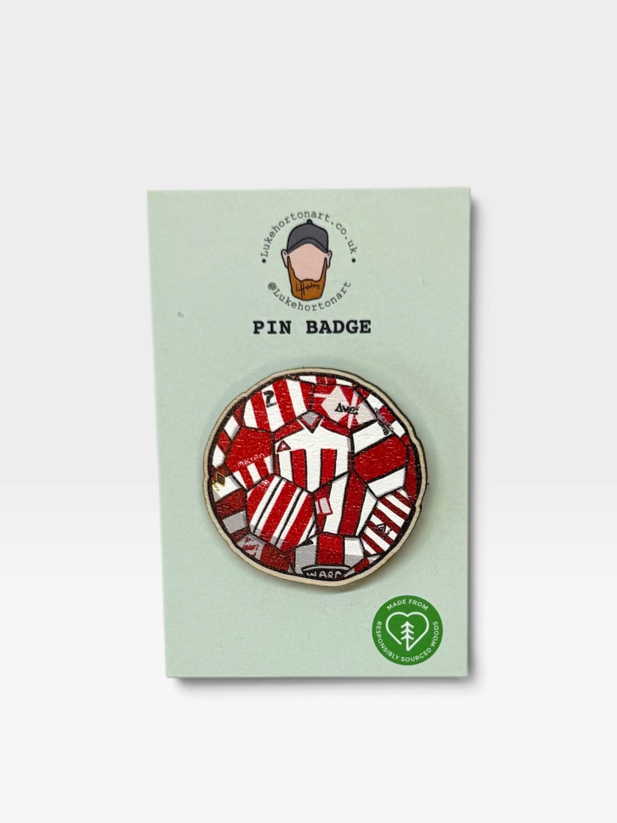 SUFC Ball - ECO Pin Badge - LukeHorton Art