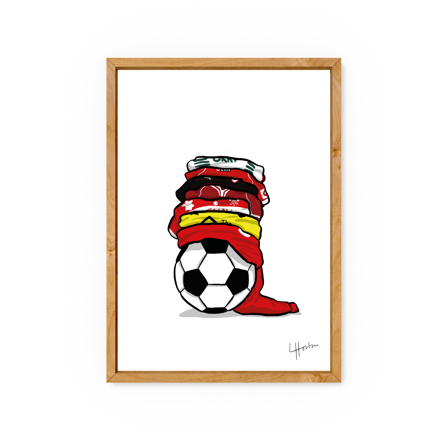 BFC Shirts - Barnsley FC Art Print - Luke Horton