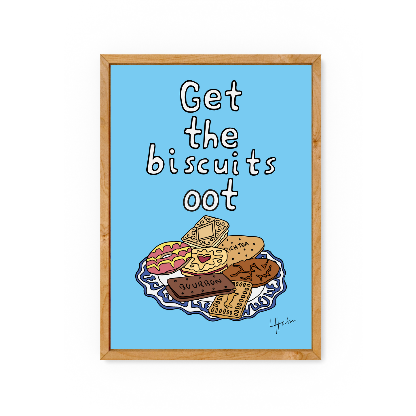 Get The Biscuits Oot - Geordie Dialect Art Print - Luke Horton