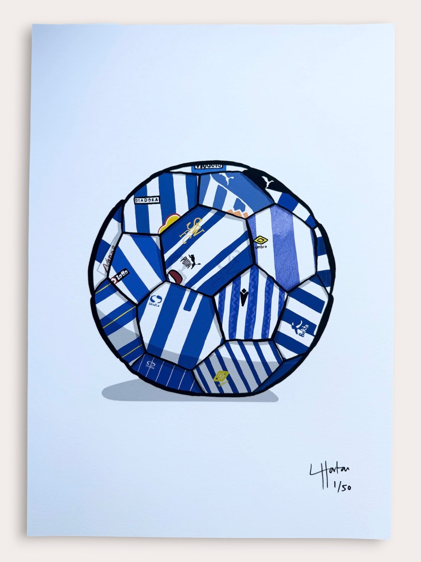 The Shirt Collector's Ball (SWFC) - Signed Limited Edition Giclee Print (50) - LukeHorton Art