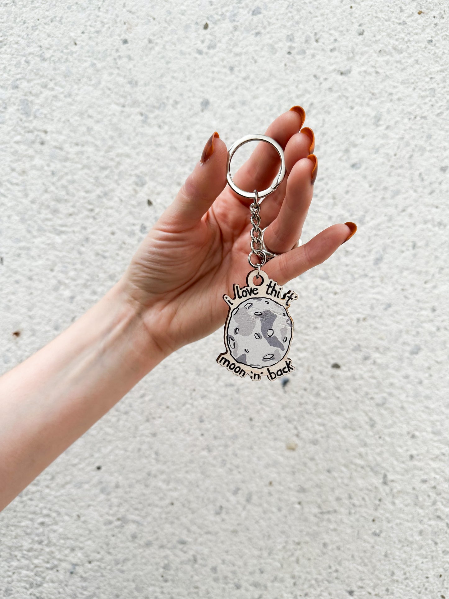 Love Thi T’ Moon ‘N’ Back Keyring - Yorkshire Art Keyring