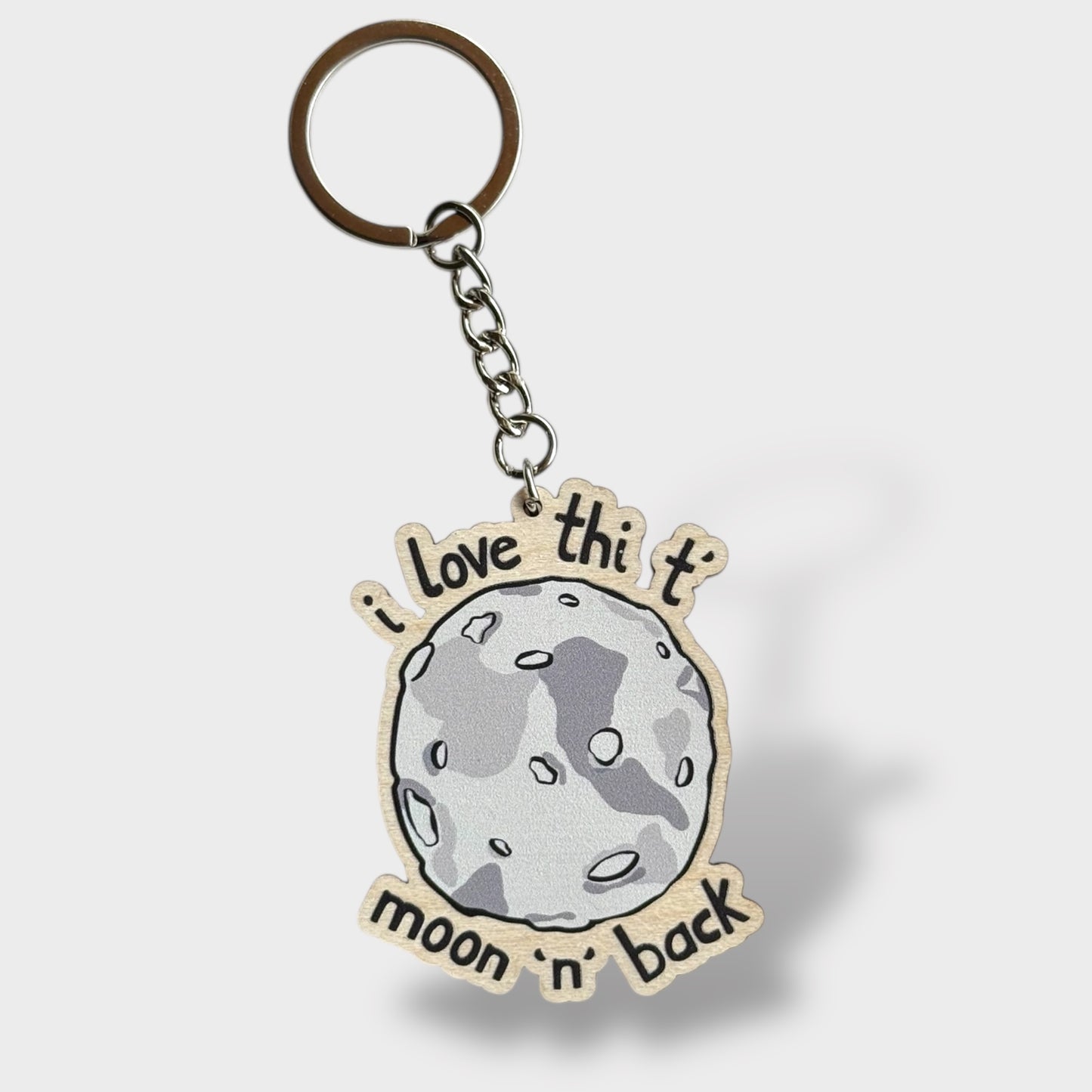 Love Thi T’ Moon ‘N’ Back Keyring - Yorkshire Art Keyring