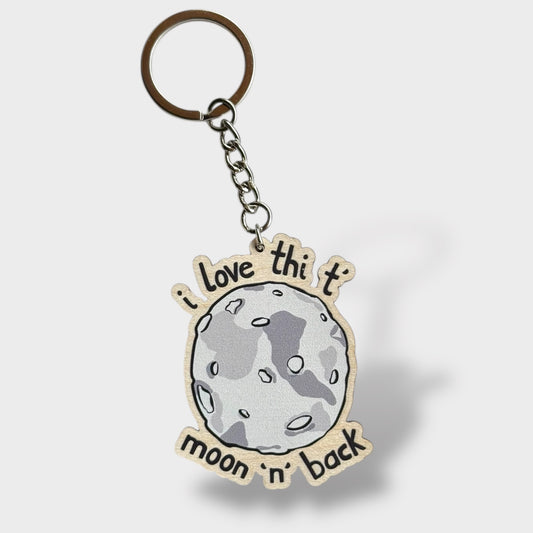 Love Thi T’ Moon ‘N’ Back Keyring - Yorkshire Art Keyring
