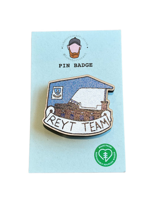 SWFC Reyt Team - ECO Pin Badge - LukeHorton Art