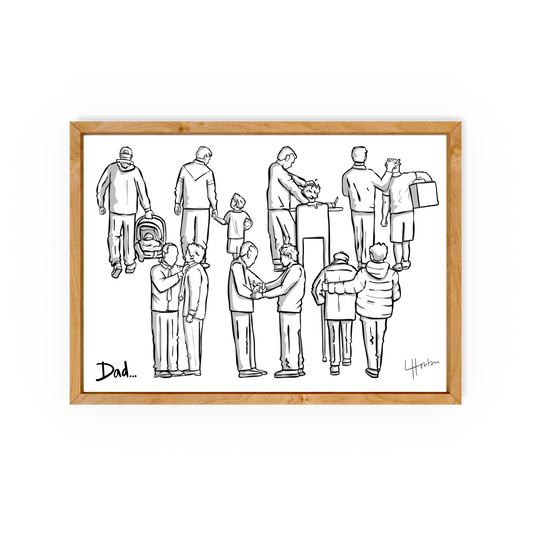 Dad... (Son) (Add Custom Words Option) - Art Print - Luke Horton