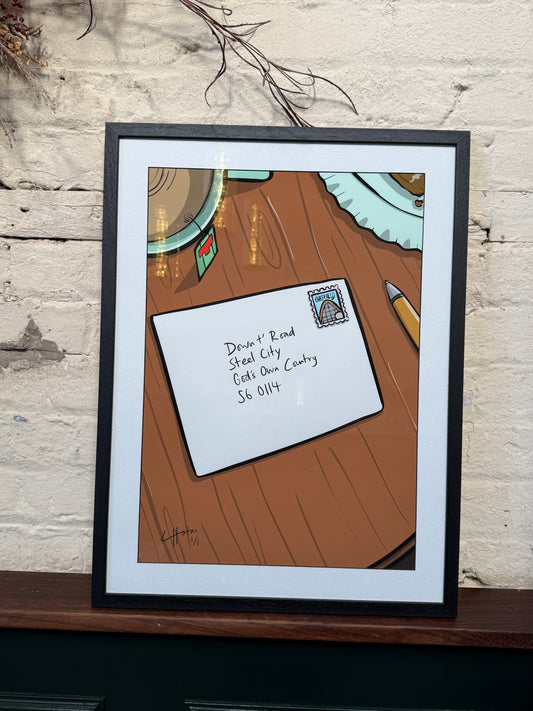Letter To Sheffield - 1 of 1 Signed Limited Edition Print - LukeHorton Art
