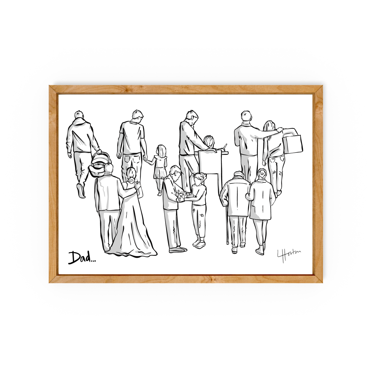Dad...(Daughter) (Add Custom Words Option) - Art Print - Luke Horton