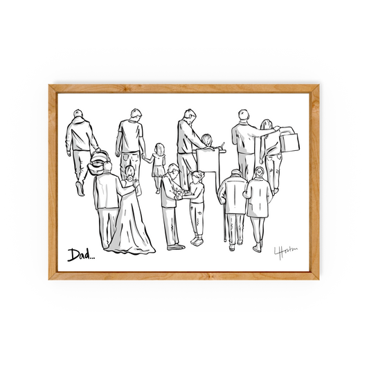 Dad...(Daughter) (Add Custom Words Option) - Art Print - Luke Horton