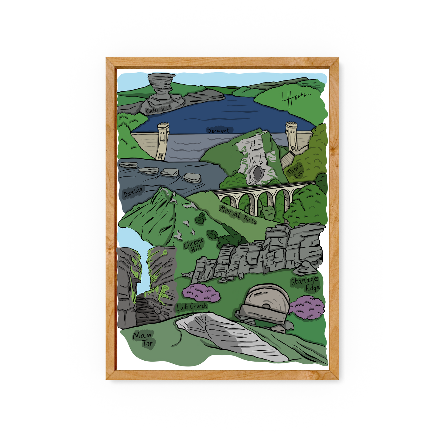 Derbyshire's Great Outdoors - Derbyshire Art Print - Luke Horton
