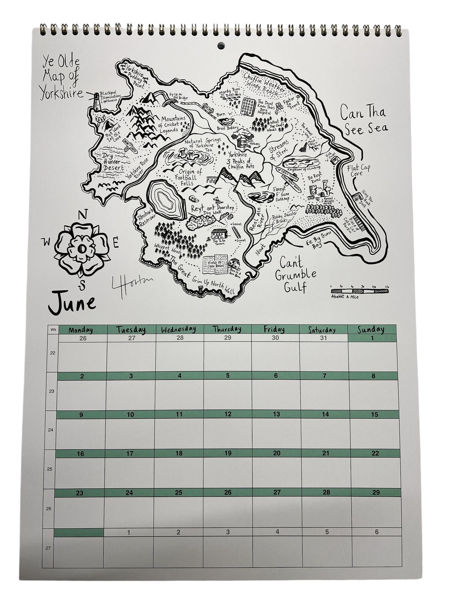 A Reyt Calendar 2025 - Yorkshire Slang Art Calendar - LukeHorton Art