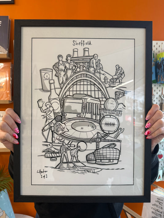 Sheffield (Greyscale) - 1 of 1 Signed Limited Edition Print - LukeHorton Art