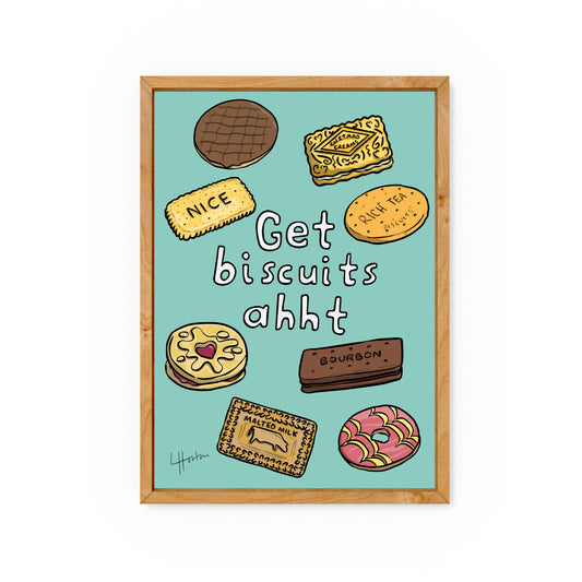 Get Biscuits Ahht v.2 - Yorkshire Art Print - Luke Horton
