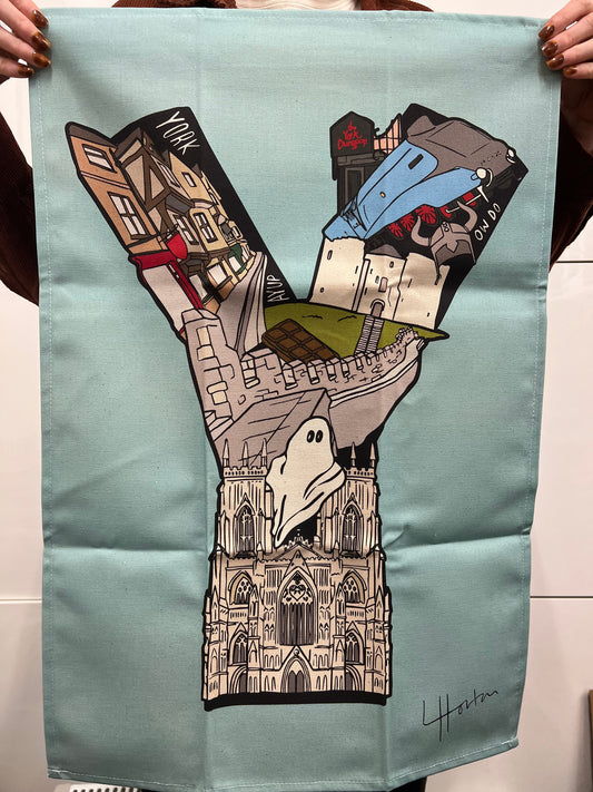 Y Is For York - Tea Towel - Luke Horton