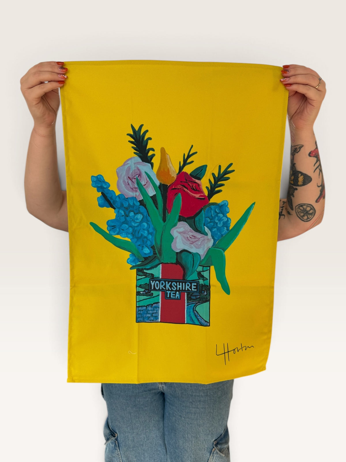 Yorkshire Tea Vase - Tea Towel - Luke Horton