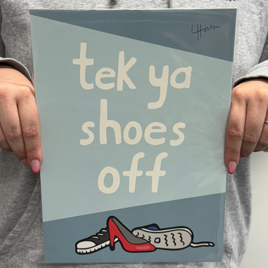 Tek Ya Shoes Off - Art Print - Luke Horton