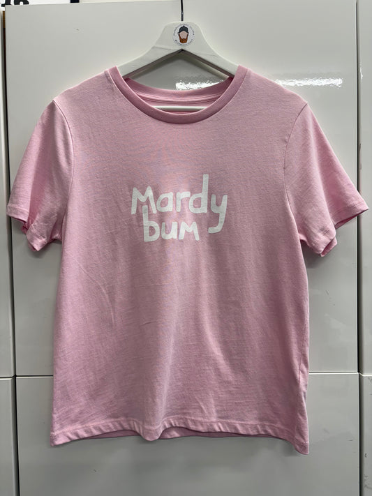 Mardy Bum Pink - Yorkshire Slang Art Womans Crop Top  - Luke Horton