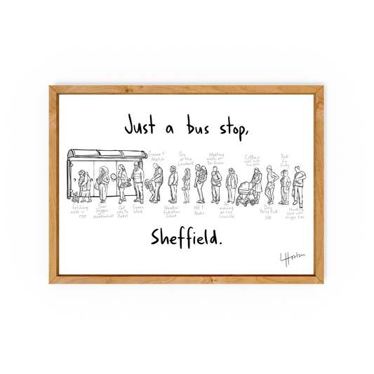Just A Bus Stop, Sheffield - Sheffield Art Print - Luke Horton