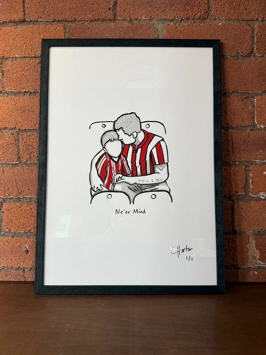 1 of 1 Signed & Framed - Ne'er Mind SUFC - LukeHorton Art