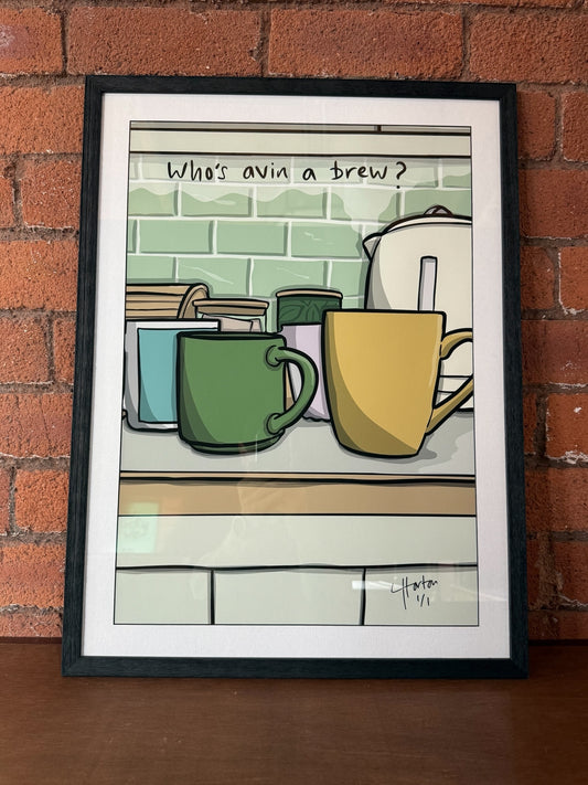 1 of 1 Signed & Framed - Kettle's On - LukeHorton Art