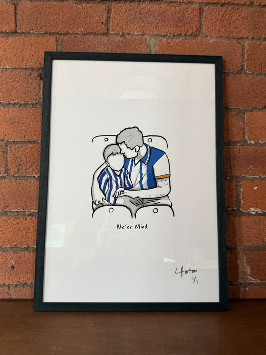 1 of 1 Signed & Framed - Ne'er Mind SWFC - LukeHorton Art