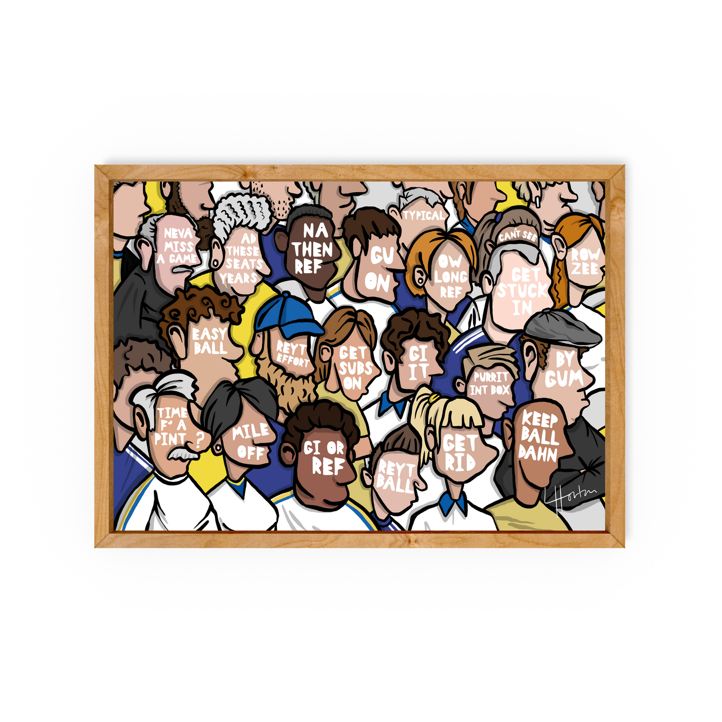 LUFC Fans - Leeds United FC Art Print - Luke Horton
