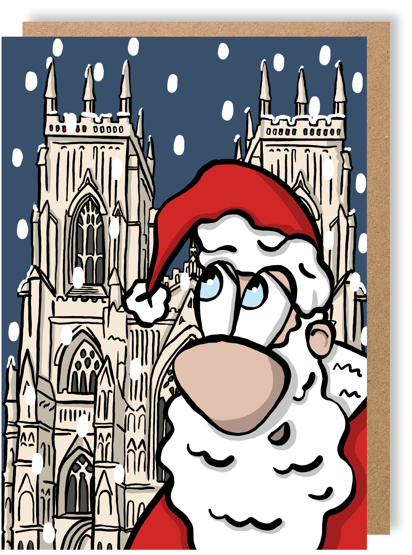 Santa Visits York - Christmas Card - LukeHorton Art