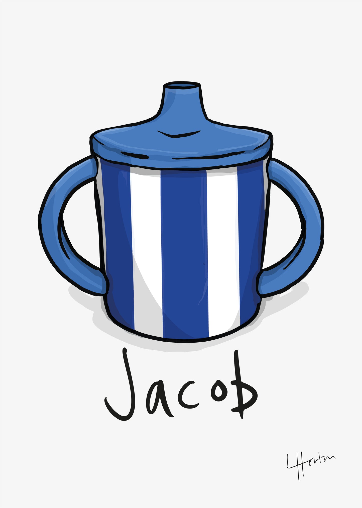 Personalised Beaker Nursery Print (Premium Printed Physical Copy)