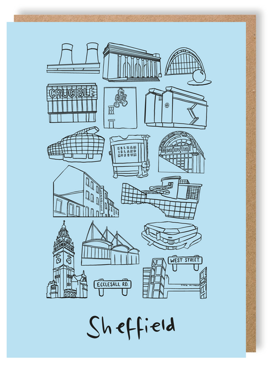 Sheffield - Greetings Card - LukeHorton Art