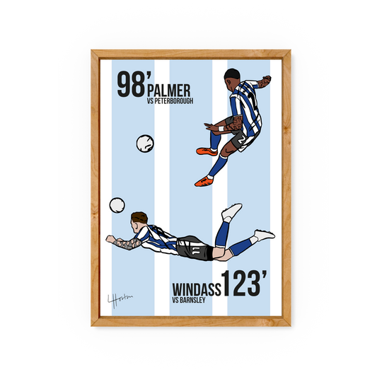 Extra Time For Promotion Limited Edition Print - Signed by Liam Palmer (20) - Sheffield Wednesday - Luke Horton