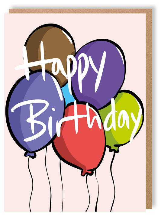 St Luke's - Happy Birthday (Balloons) - Greetings Card - LukeHorton Art
