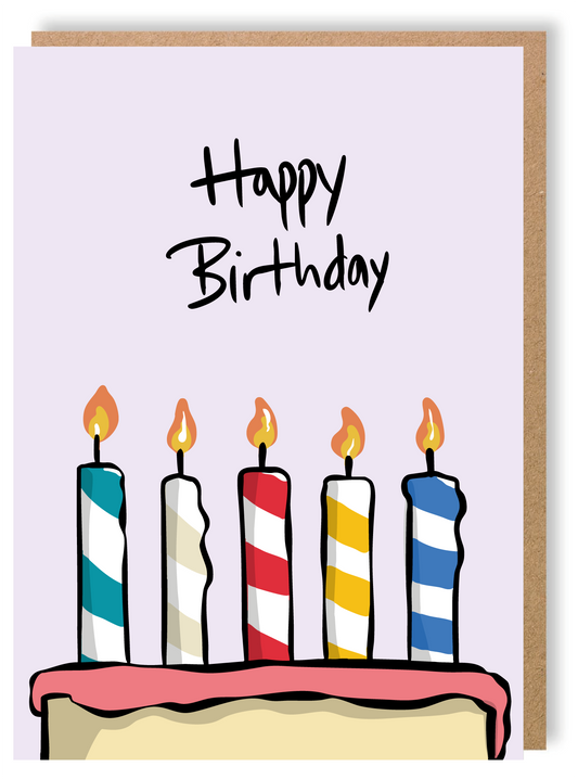 St Luke's - Happy Birthday (Candles) - Greetings Card - LukeHorton Art